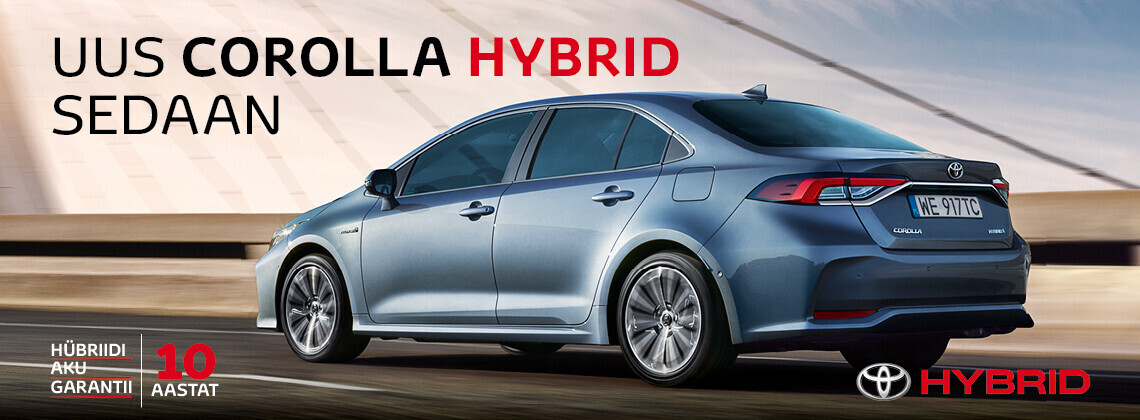 Uue Corolla Hybrid sedaani pakkumine Uue Corolla Hybrid sedaani pakkumine