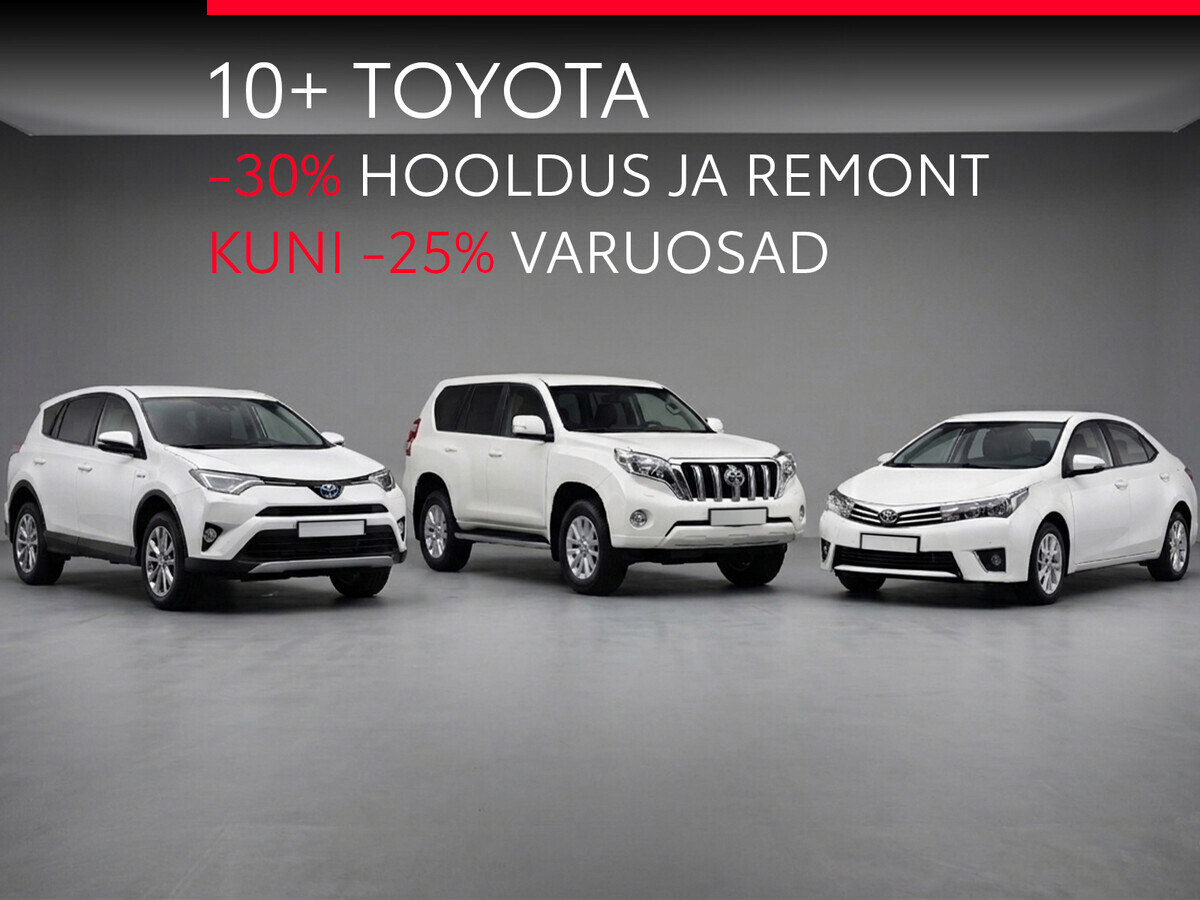 10+ vanuses Toyota teeninduse erihinnad mitmetes Elke esindustes