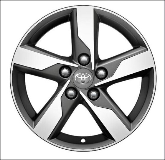 Valuveljed 16&quot;, Toyota 5 kodarat, must freesitud kodaraga, rehvirõhuanduritega
