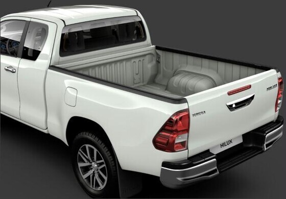 Kasti ääre kaitsed plastikust (ainult külgmised), Extra Cab. Ei saa kasutada koos kastikatetega, kastirauaga ja kasti ääre kaitsekilega