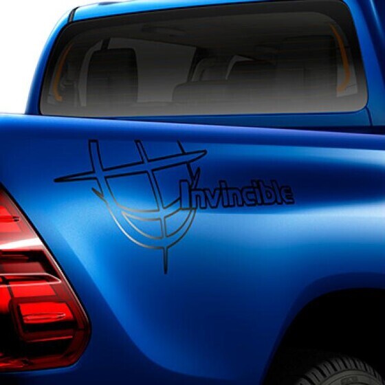 &quot;Invincible&quot; kleebis, must. Double Cab