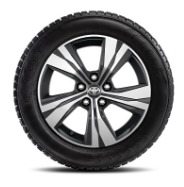 Talverattad, 215/60R17 Goodyear UltraGrip Arctic 2 SUV naastrehv, PW457-16001-MB must ja lihvitud valuvelg