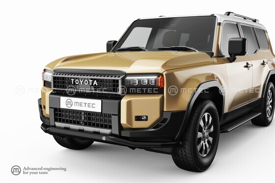 Stangeääris kaitseplekiga, 60 mm, must Metec