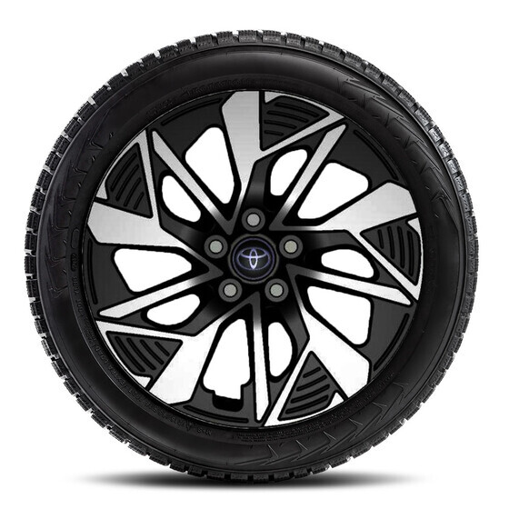 Talverattad, 235/60R18 Continental IceContact 3 naastrehv, PW457-42009-MB must ja lihvitud valuvelg